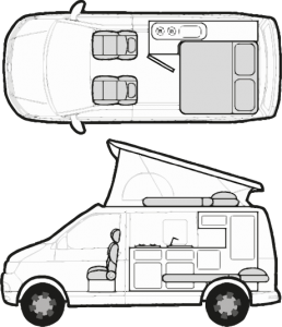 Campervan in Night Layout